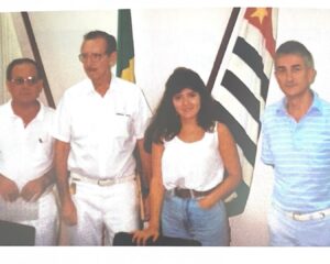 Lorena between three heads of the Medical University in Brazil